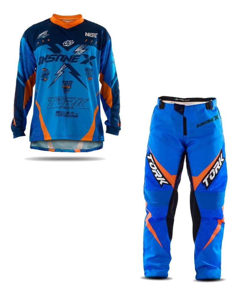 Conjunto Insane Proteção Roupa Calça Camisa Motocross Trilha