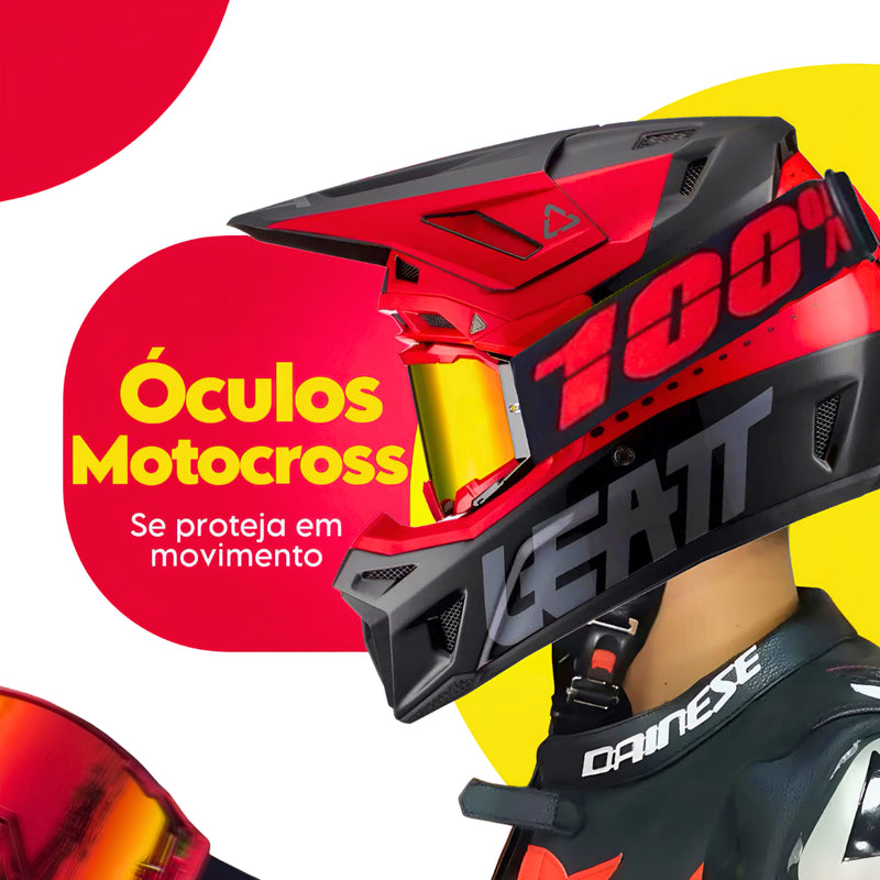 Óculos Motocross Trilha Enduro Lente Espelhada Transparente