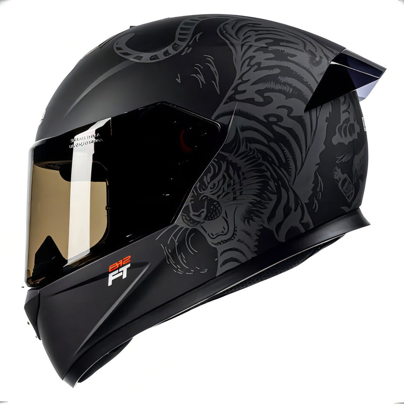 Capacete Moto Bieffe B-12 Ft Felipe Titto Cor Preto Fosco com Cinza Tamanho do capacete 56 c/ Viseira Fumê Extra