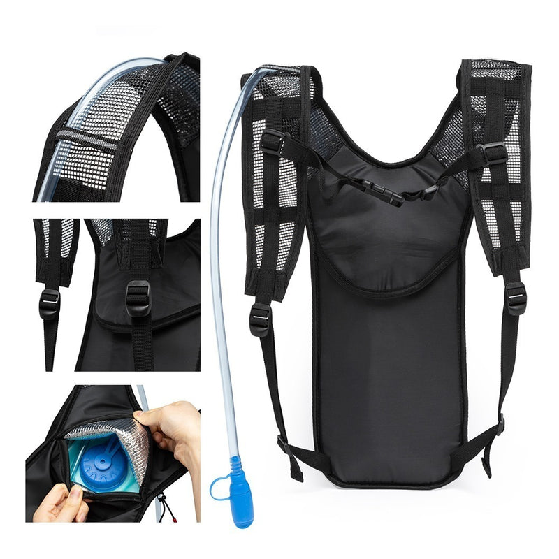 Mochila De Hidratação Impermeável Refil 2 Litros Cor Preto Desenho do tecido Modelo 2