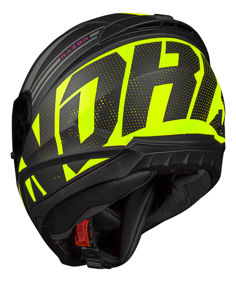 Capacete Norisk Razor Full + Viseira Fumê E Aerofólio Preto