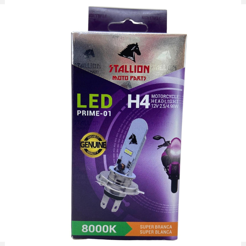 Led Lampada H4 Moto Carro 8000k Cavalinho Efeito Xenon Azul