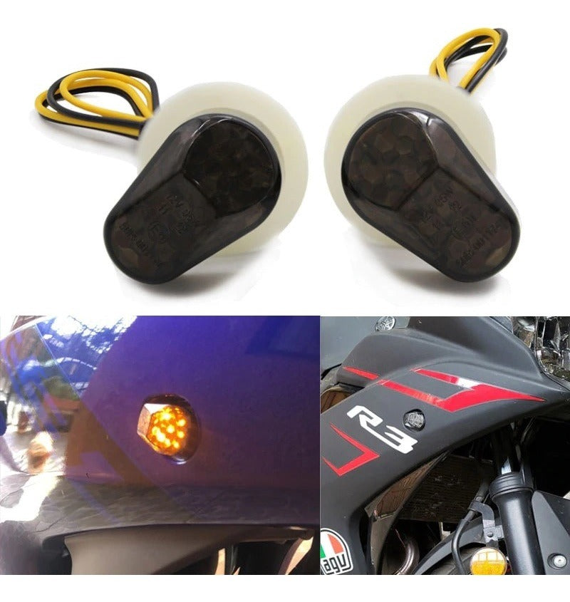 Seta Led Pisca Fumê Embutida Honda Yamanha R1 Xj6 R3 R6 Cbr