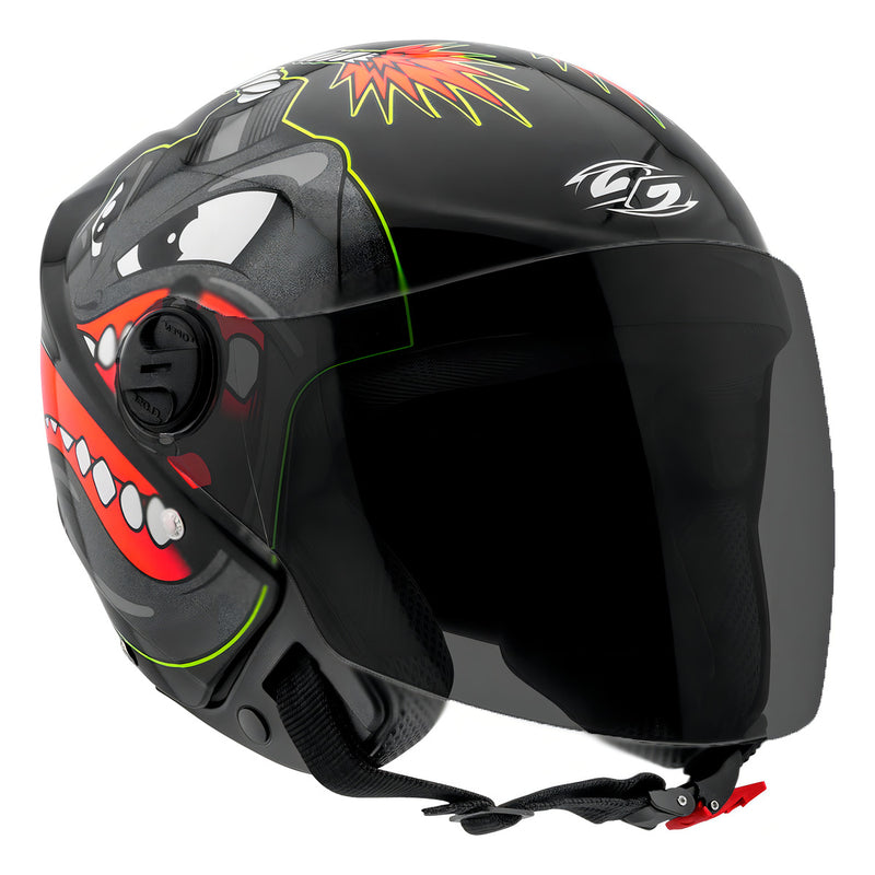 Capacete Moto Aberto New Liberty Protork 3 Bomb Preto Tam 60