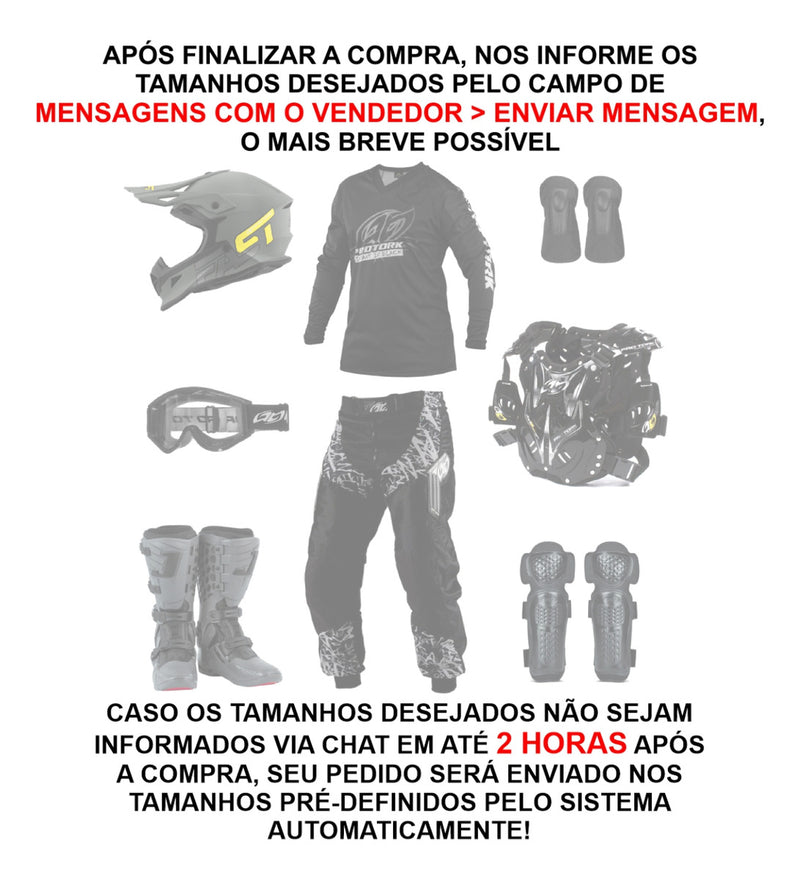 Kit Roupa Equipamento Completo Piloto Motocross Trilha Rally