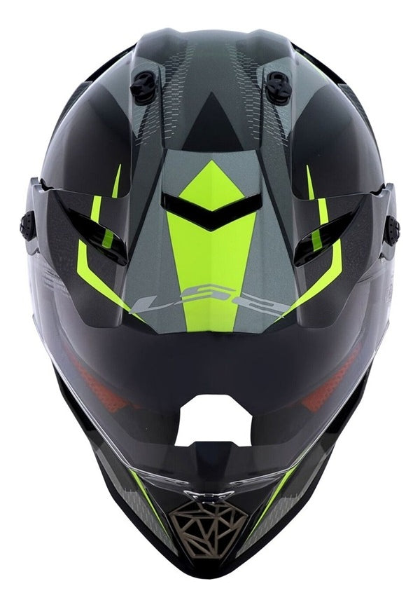 Capacete Ls2 Mx436 Pioneer Evo Element Preto Fosco Titanium