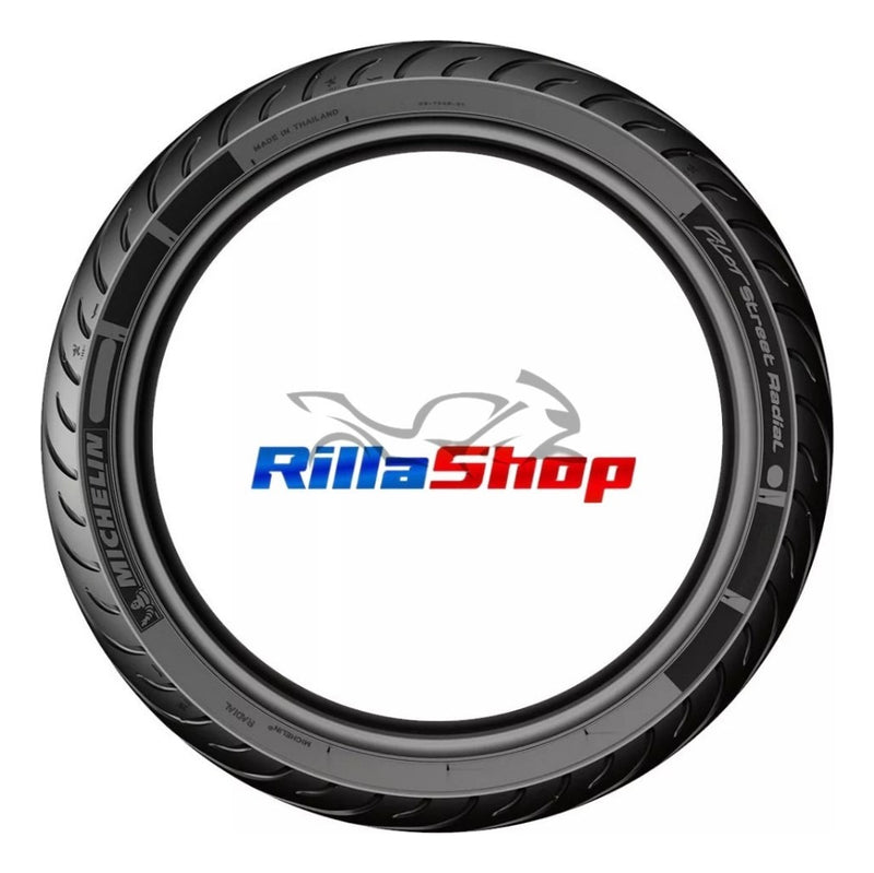 Pneu dianteira para moto Michelin Pilot Street Radial sem câmara de 120/70 ZR17 W 58 x 1 unidade