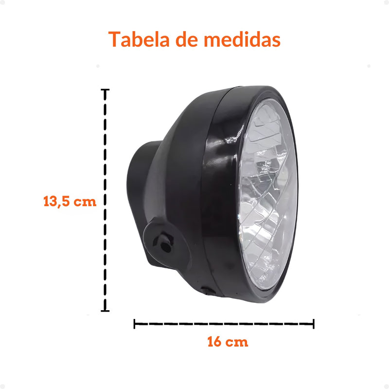 Farol Completo Cg Titan Ks Es Fan 125 2000 Até 2009 Preto