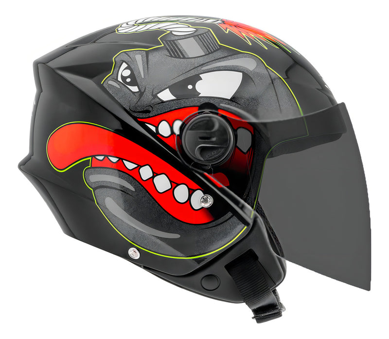 Capacete Moto Aberto New Liberty Protork 3 Bomb Preto Tam 60