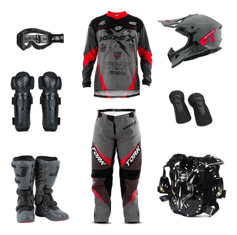 Kit Equipamento Piloto Completo Enduro Motocross Off Road