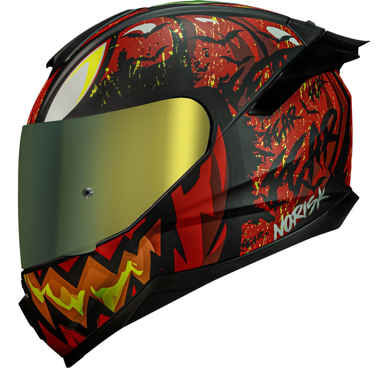 Capacete Norisk Razor Halloween Com 2 Viseiras + Spoiler