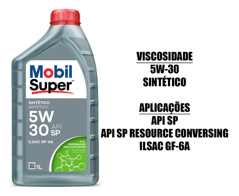 Mobil Super 5w30 Oleo Sintético Api Sp Ilsac Gf6a 1lt