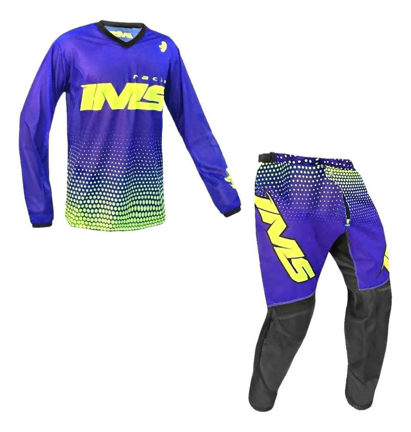 Conjunto Ims Mx Calça E Camisa Roupa Preto Motocross Trilha