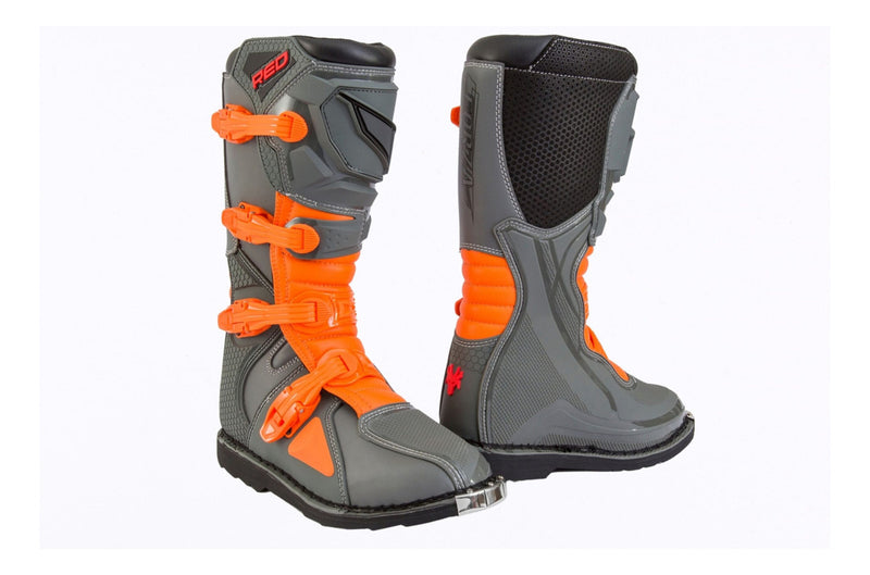 Bota Bico Aço Red Dragon Ex Motocross Trilha Enduro Laranja