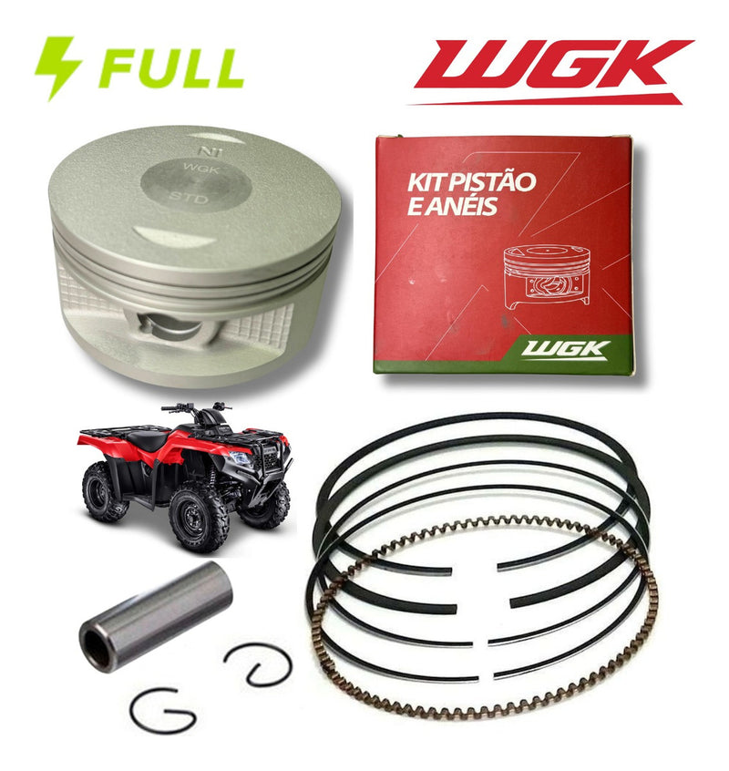 Kit Pistão Anéis Wgk Quadriciclo Honda Fourtrax Trx 420 0,25