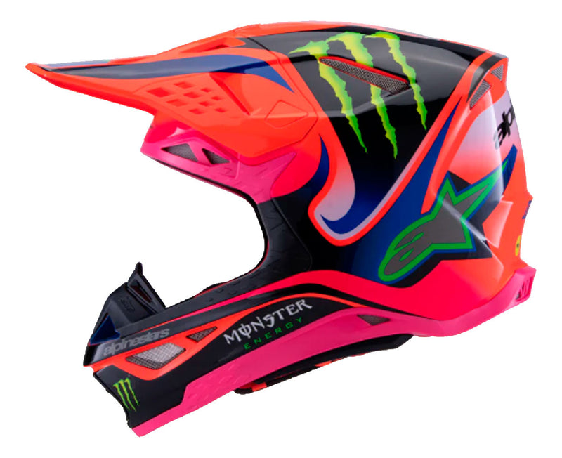 Capacete Motocross Alpinestars Sm10 Fibra De Carbono Preto