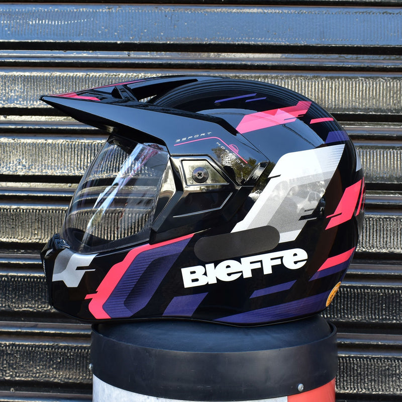 Capacete Bieffe 3 Sport Horizon Feminino Rosa Pala Moto