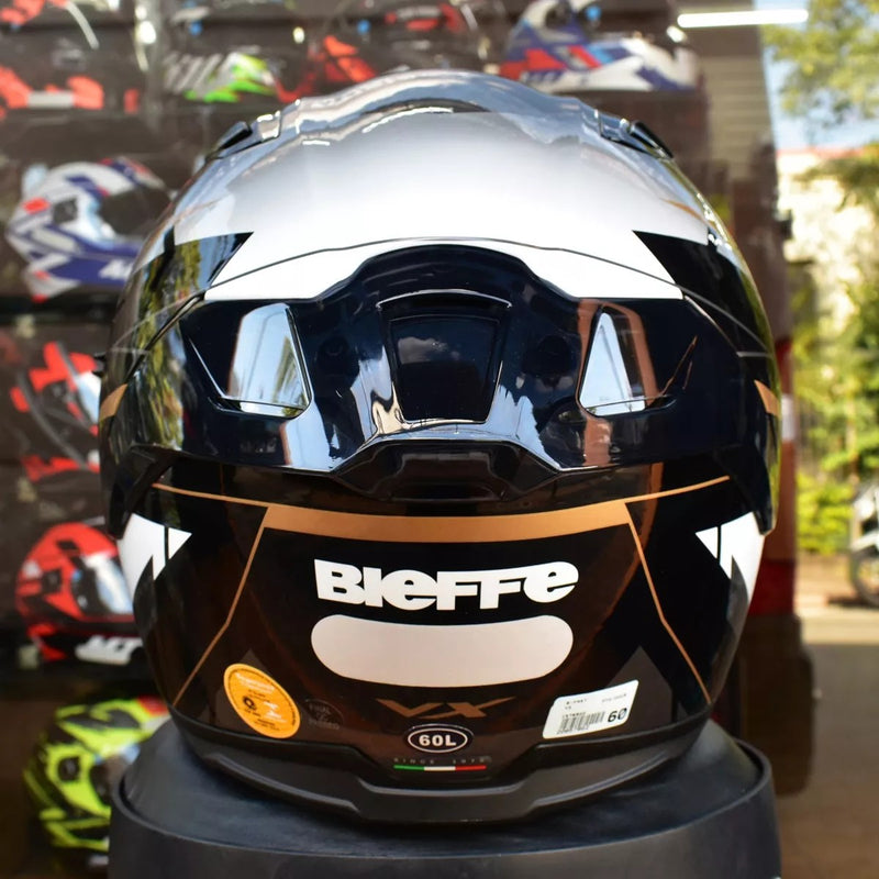 Capacete Bieffe B-fast Vx Preto Dourado Com Óculos Solar