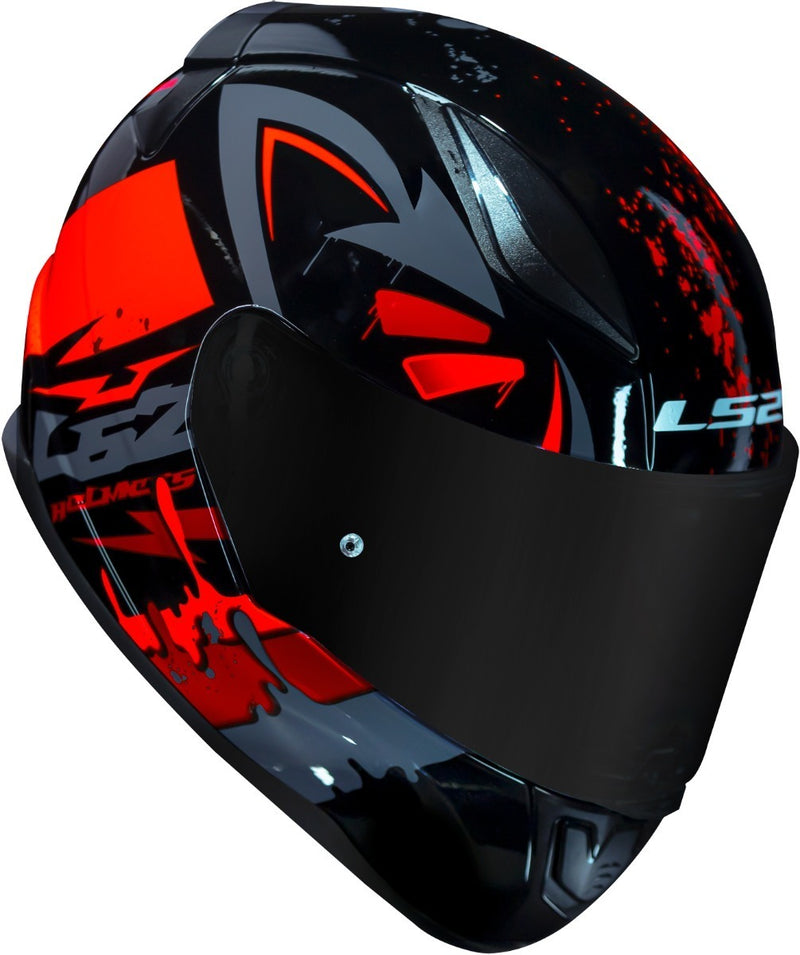 Capacete Moto Ls2 Ff353 Rapid Tagline Preto Laranja