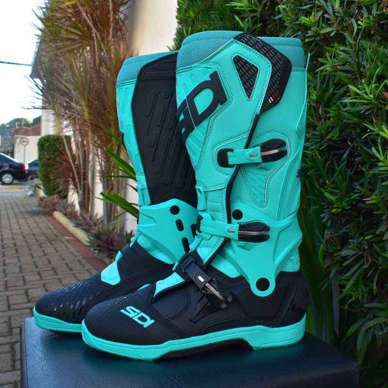 Bota Sidi Cross Air Verde Cross Motocross Trilha Off Road