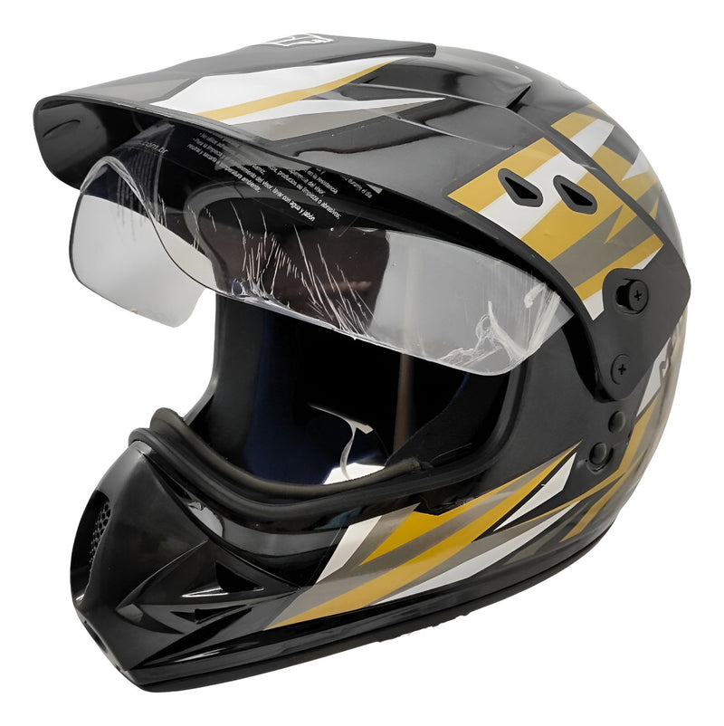 Capacete Moto Ebf Motard Street Preto Motocross Off Road