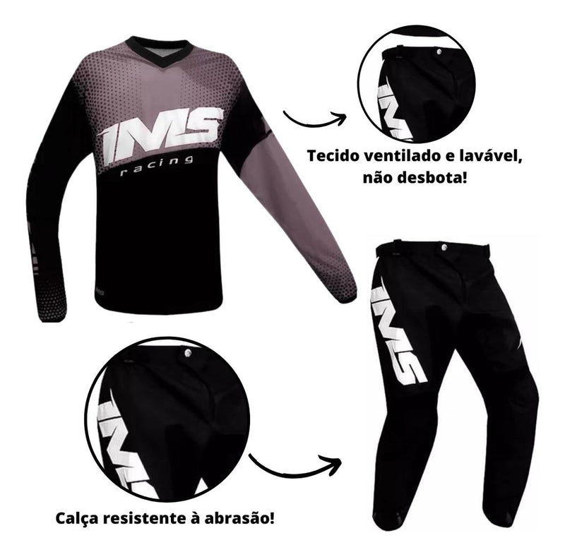 Conjunto Ims Mx Calça E Camisa Roupa Motocross Trilha Enduro