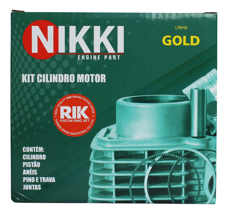 Kit Cilindro Nikki Motor Pcx 150 Pistão E Aneis Juntas Rik