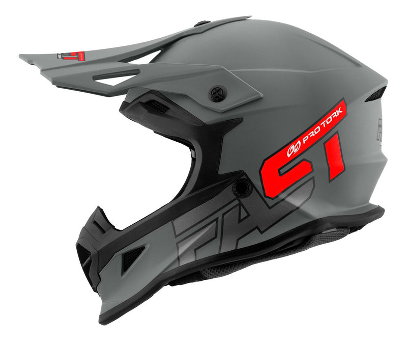 Capacete De Trilha Cross Fast Gray   Oculos Blast Lançamento