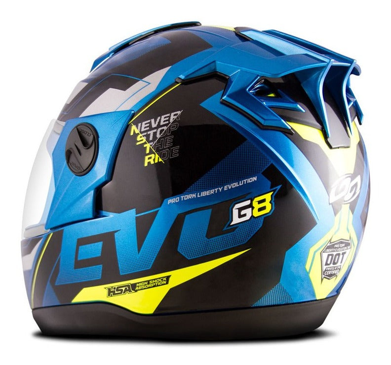 Capacete Moto Pro Tork Evolution 788 G8 Com Viseira Camaleão