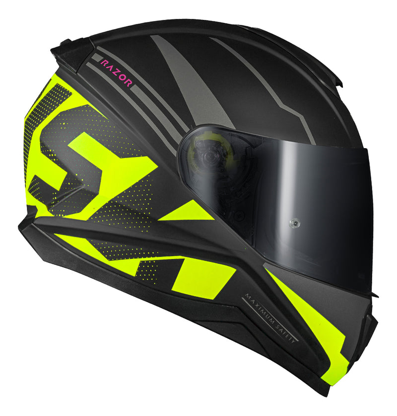 Capacete Norisk Razor Full + Viseira Fumê E Aerofólio Preto