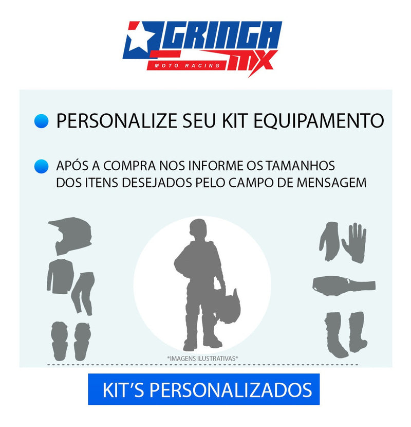 Kit Equipamento Motocross Trilha Asw 8 Itens