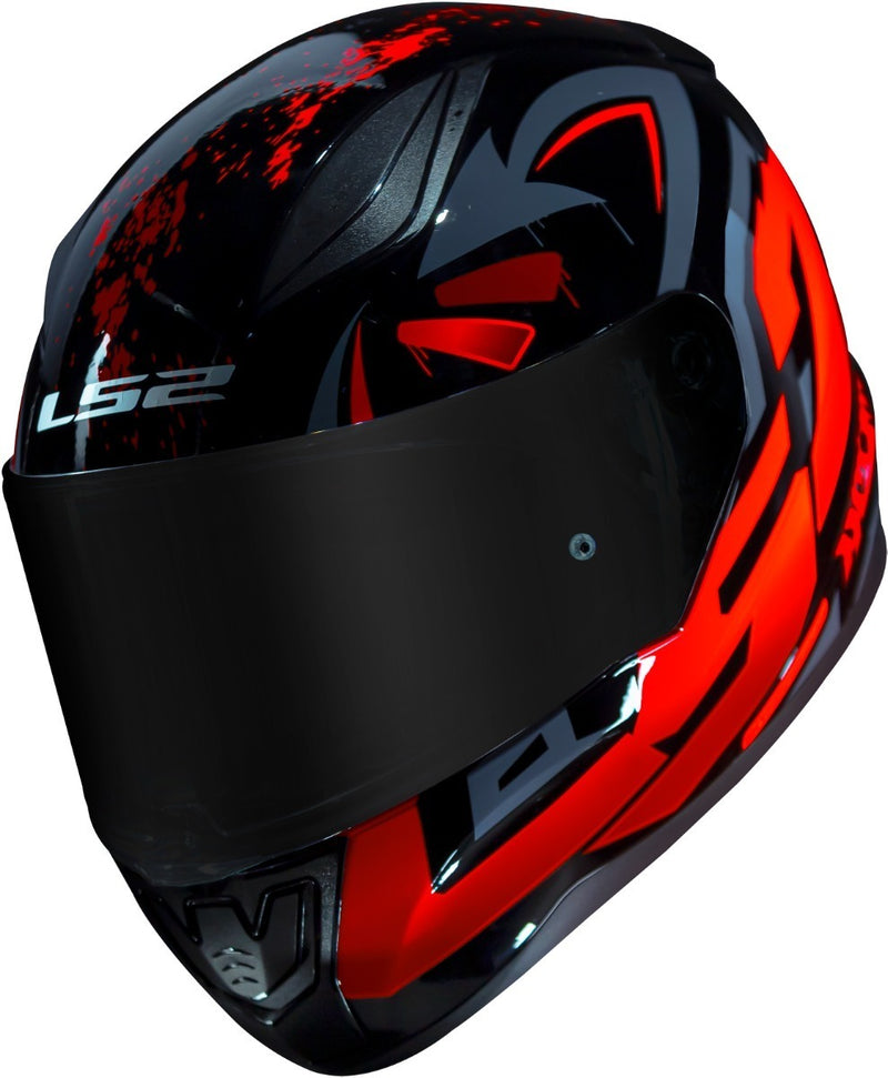 Capacete Moto Ls2 Ff353 Rapid Tagline Preto Laranja