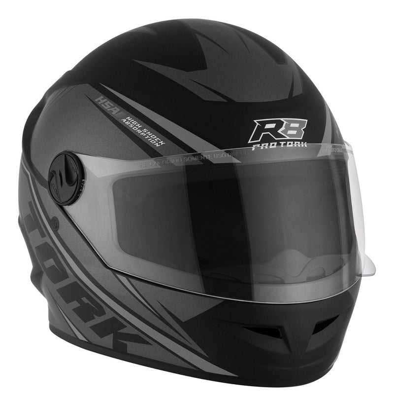 Capacete Para Moto Fechado R8 Viseira Transparente Pro Tork