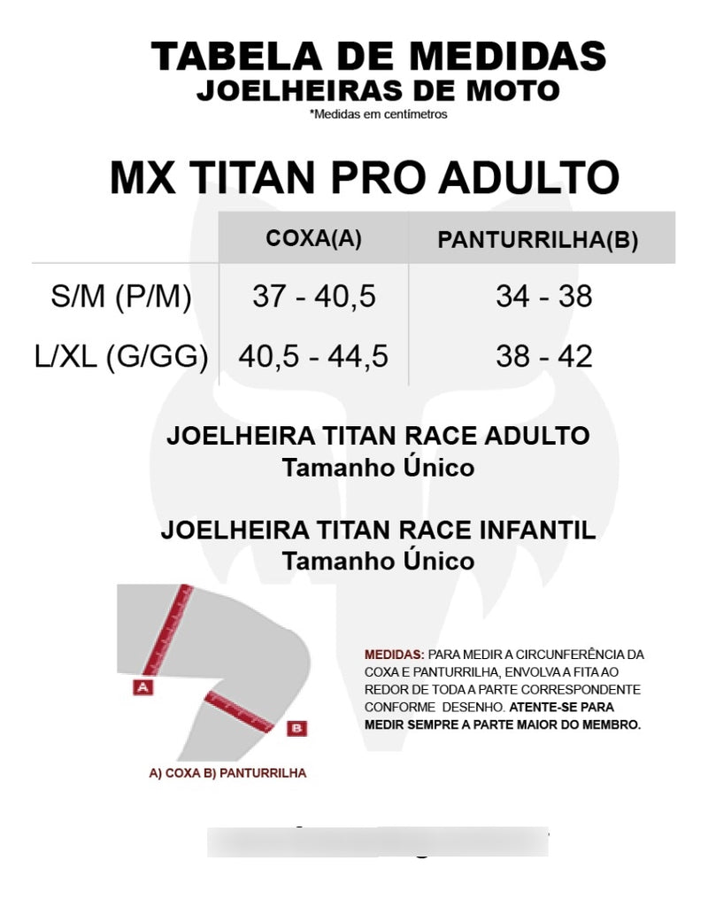 Joelheira Articulada Fox Racing Motocross Titan Pro