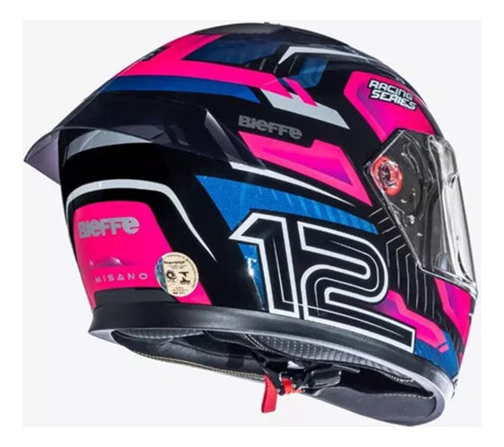 Capacete Bieffe B-12  Misano Pink + Viseira Colorida