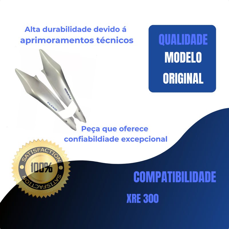 Rabeta Lateral Traseira Xre300 Prata Fosco 2014/15 + Brinde