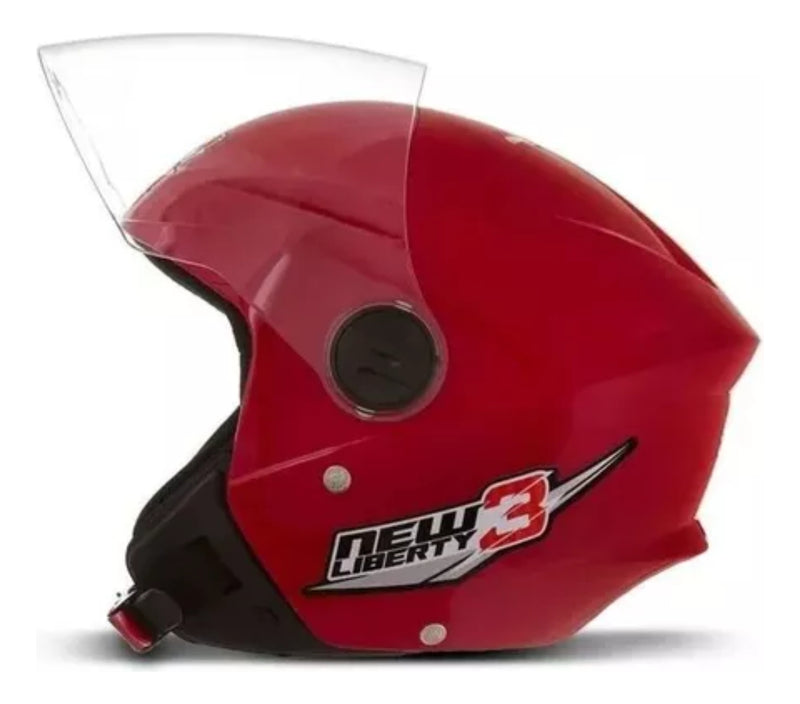 Capacete Para Moto Aberto Pro Tork New Liberty Thre Vermelho