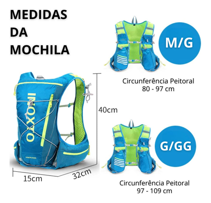 Mochila Hidratação Térmica Impermeável C/ Bolsa De Água 1,5l