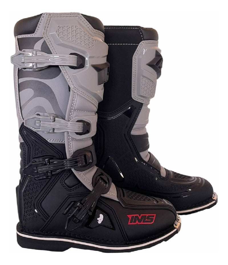 Bota Motocross Off Road Ims Robust Cinza Trilha Bico De Aço