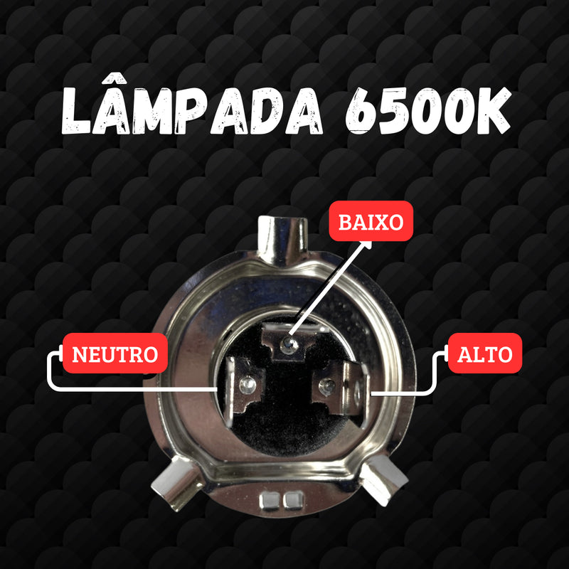 Lampada Farol Led H4 Stallion Cavalinho Efeito Xenon