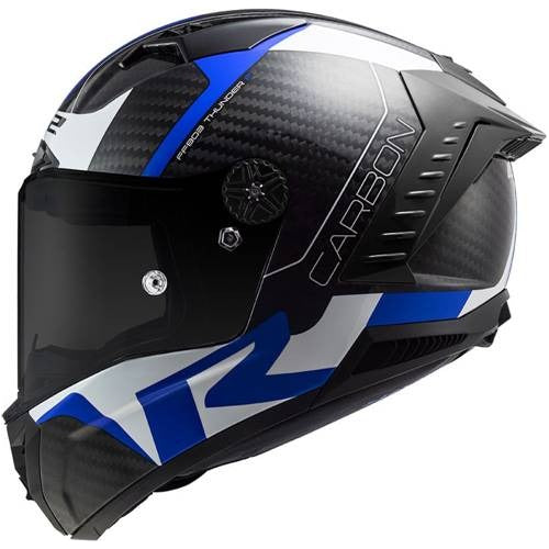 Capacete Ls2 Ff805 Thunder Racing 1 Azul Tricomposto Corrida