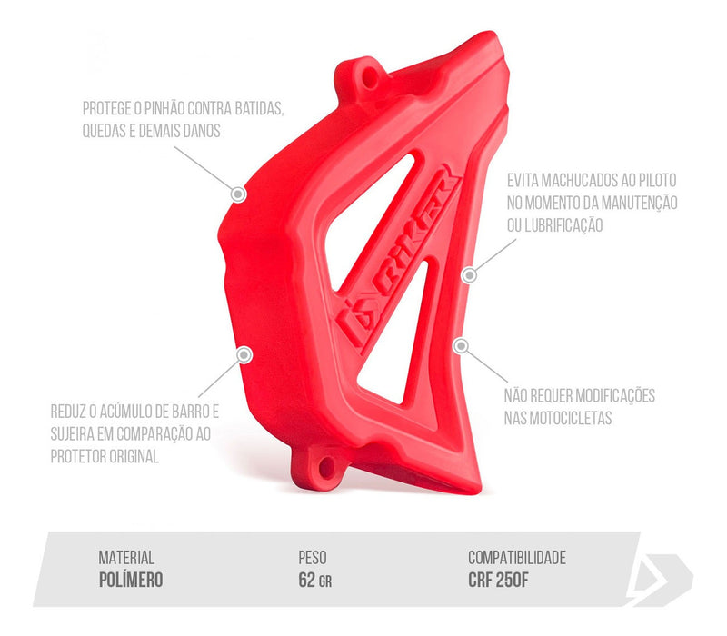 Protetor De Pinhao Honda Crf 250f Biker Varias Cores