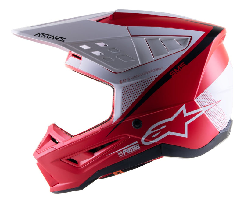 Capacete Alpinestars Sm5 Rayon Bright Red White Matte