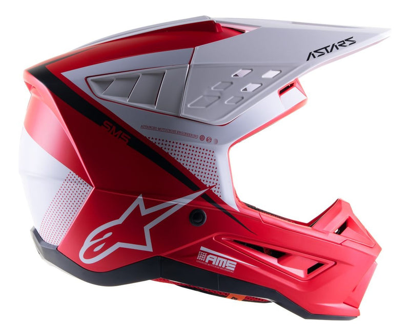 Capacete Alpinestars Sm5 Rayon Bright Red White Matte