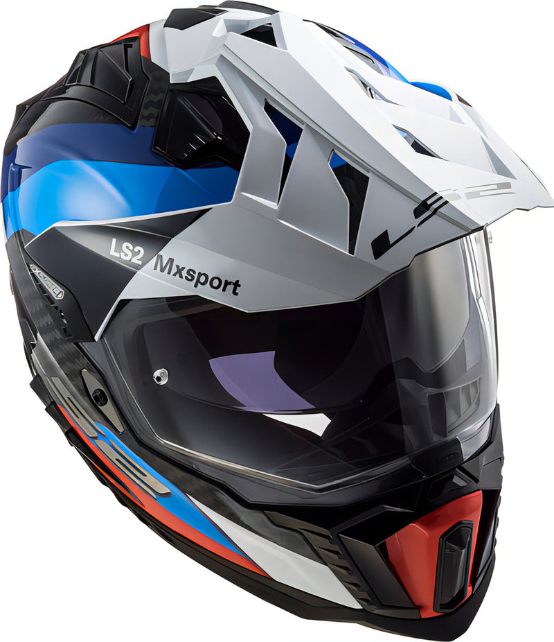 Capacete Para Big Trail Ls2 Explorer C Mx701 Frontier Azul Cor Branco/Azul/Vermelho Tamanho do capacete 56