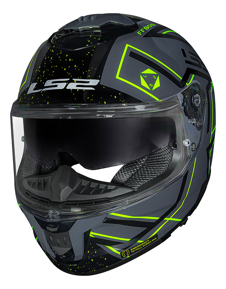 Capacete Ls2 Stream Ii Maze Preto