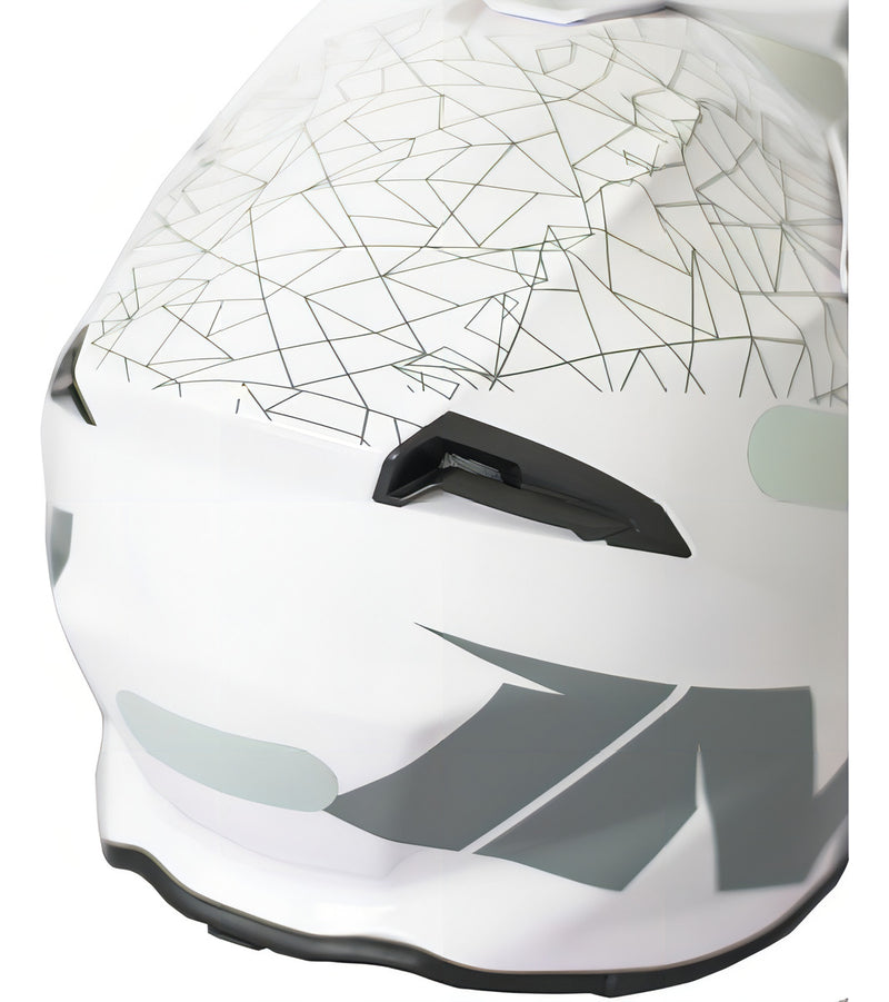 Capacete Ims Esportivo Off Road Trilha Motocross Ventilado Cor Branco - Cinza Tamanho do capacete 56