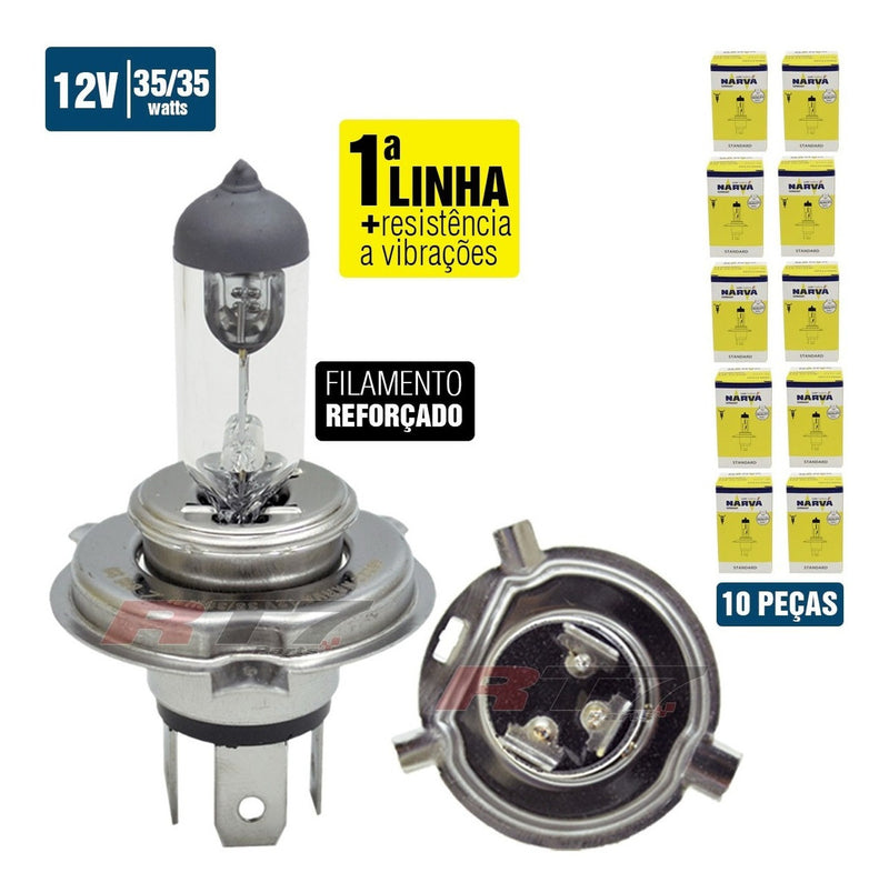 Lampada Farol Moto H4 Original Narva 35/35w Cg Ybr Fazer