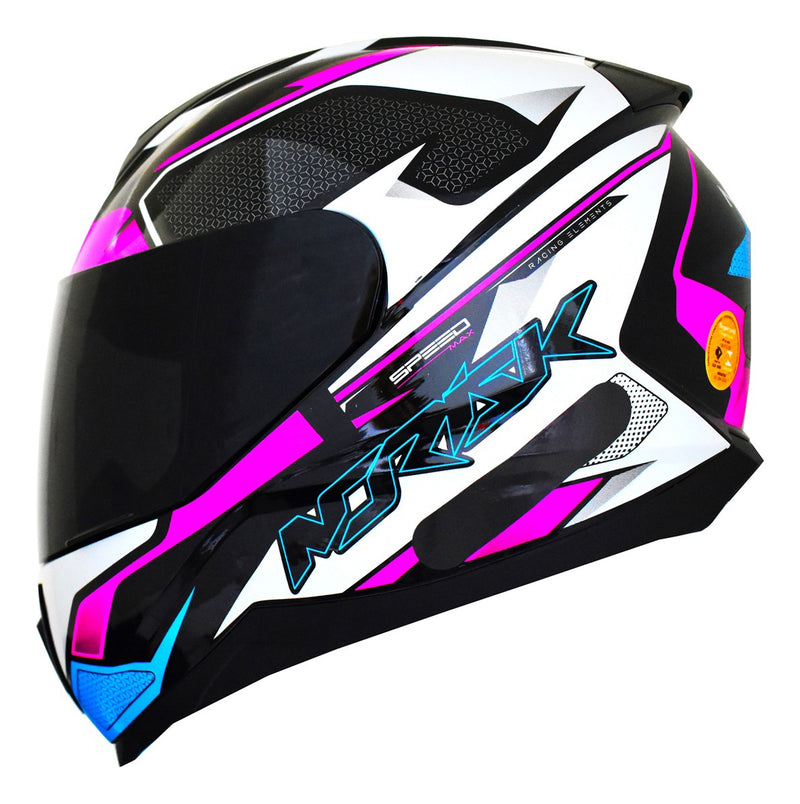 Capacete Feminino Norisk Razor Speedmax Rosa Viseira Fume