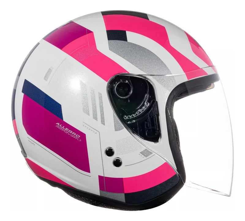 Capacete Bieffe Allegro Reverse Branco Pink